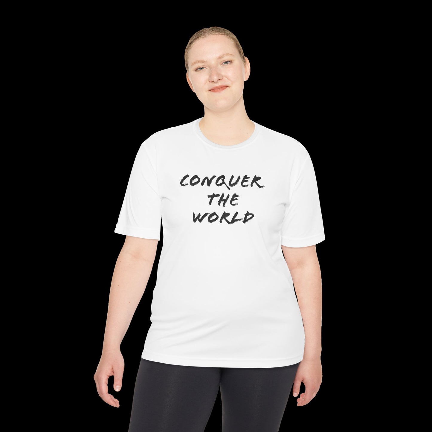 Conquer the World - Moisture Wicking Tee - White