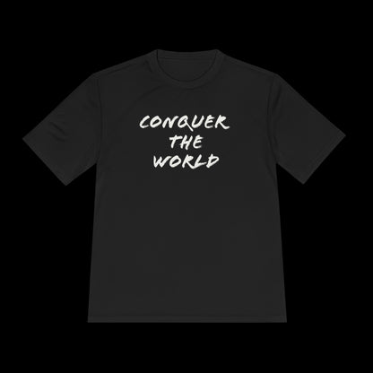 Conquer the World - Moisture Wicking Tee - Black