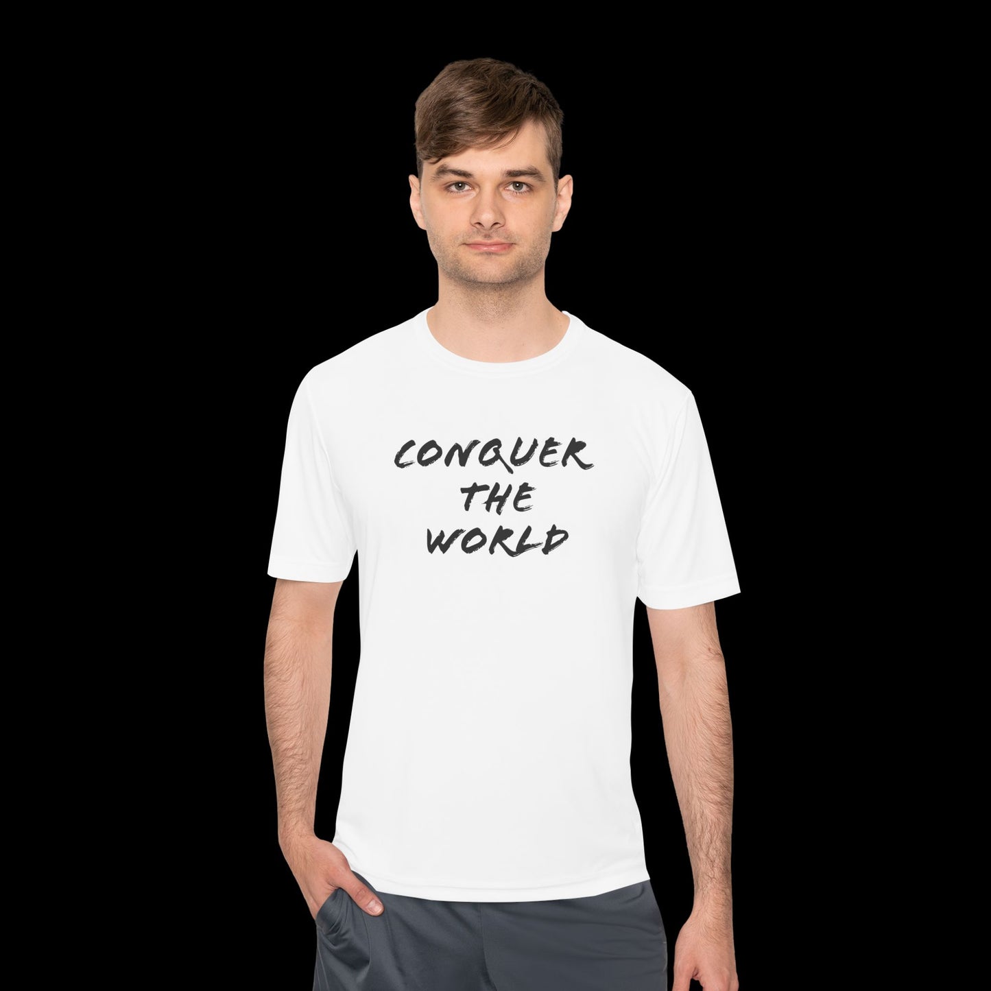 Conquer the World - Moisture Wicking Tee - White