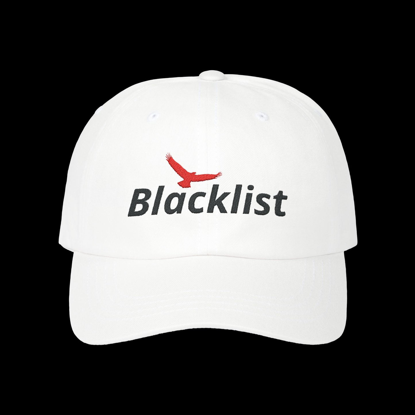 Blacklist Logo - White - Classic Dad Cap