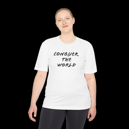 Conquer the World - Moisture Wicking Tee - White